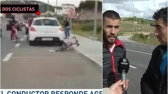 Agresión de un conductor a unos ciclistas Agresión de un conductor a unos ciclistas