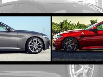 Alfa Romeo Giulia Diésel frente a Giulia Quadrifoglio Alfa Romeo Giulia Diésel frente a Giulia Quadrifoglio