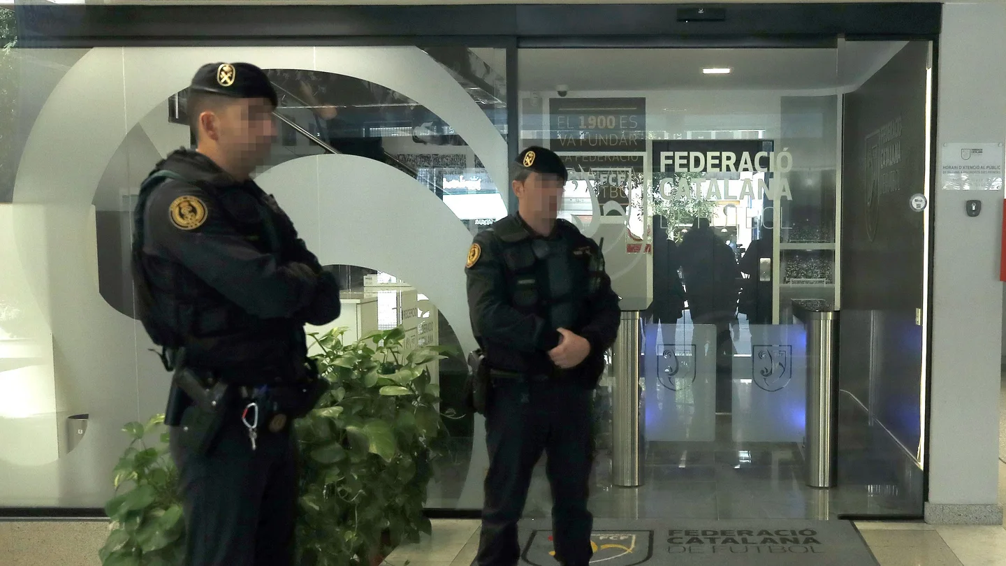 Registro policial en la Federación Catalana Registro policial en la Federación Catalana