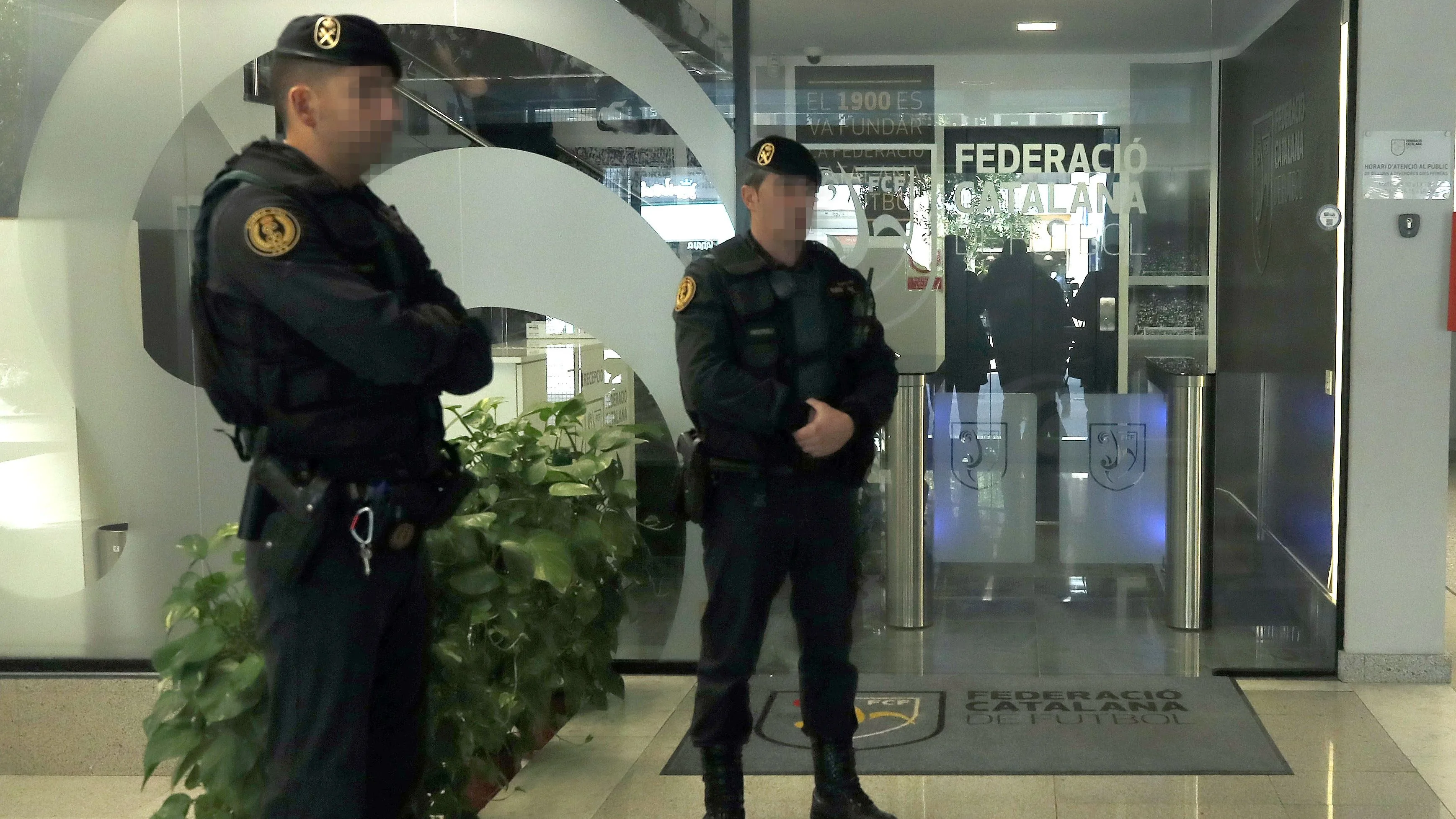 Registro policial en la Federación Catalana