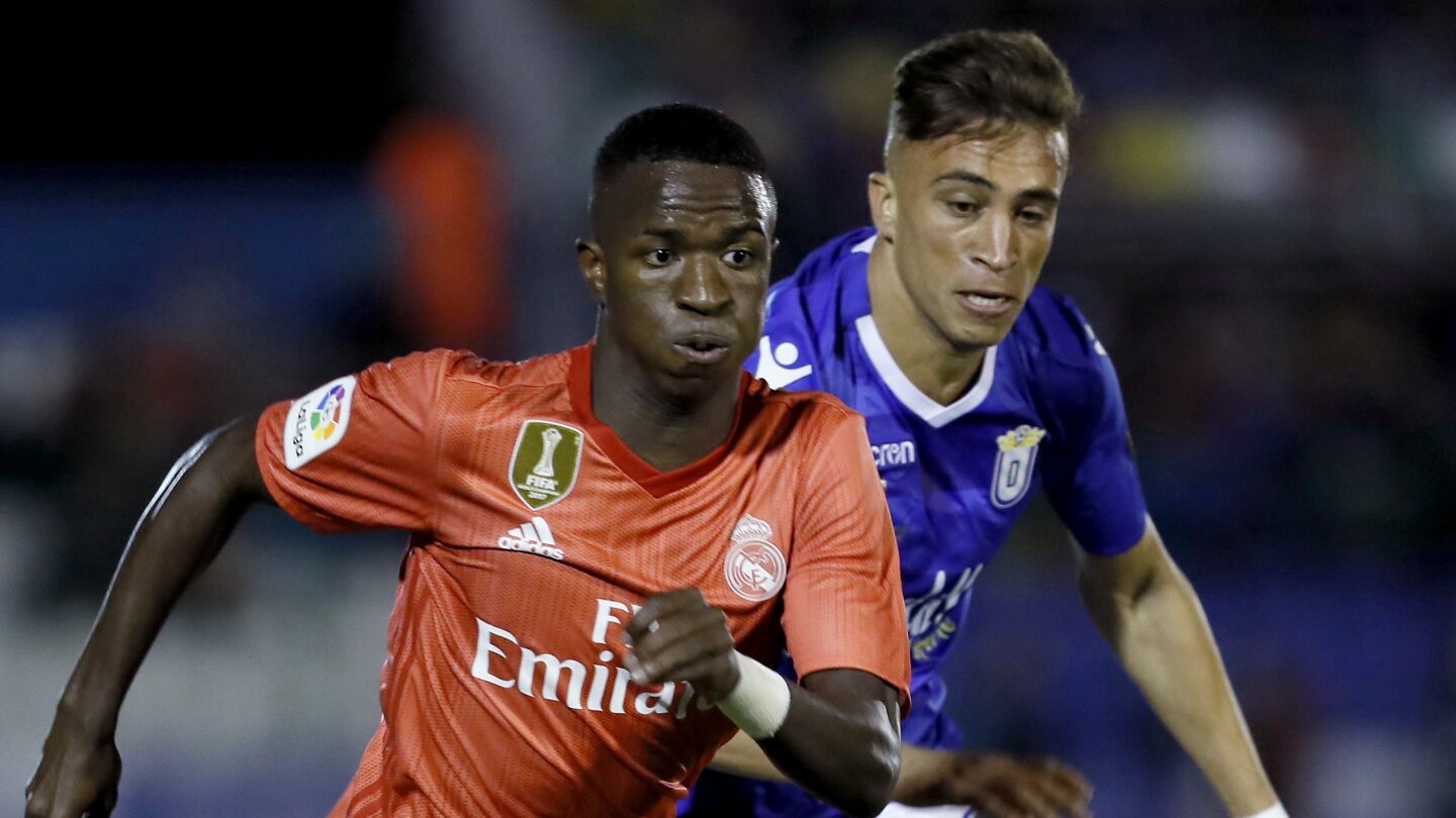 Vinicius, durante un partido con el Real Madrid