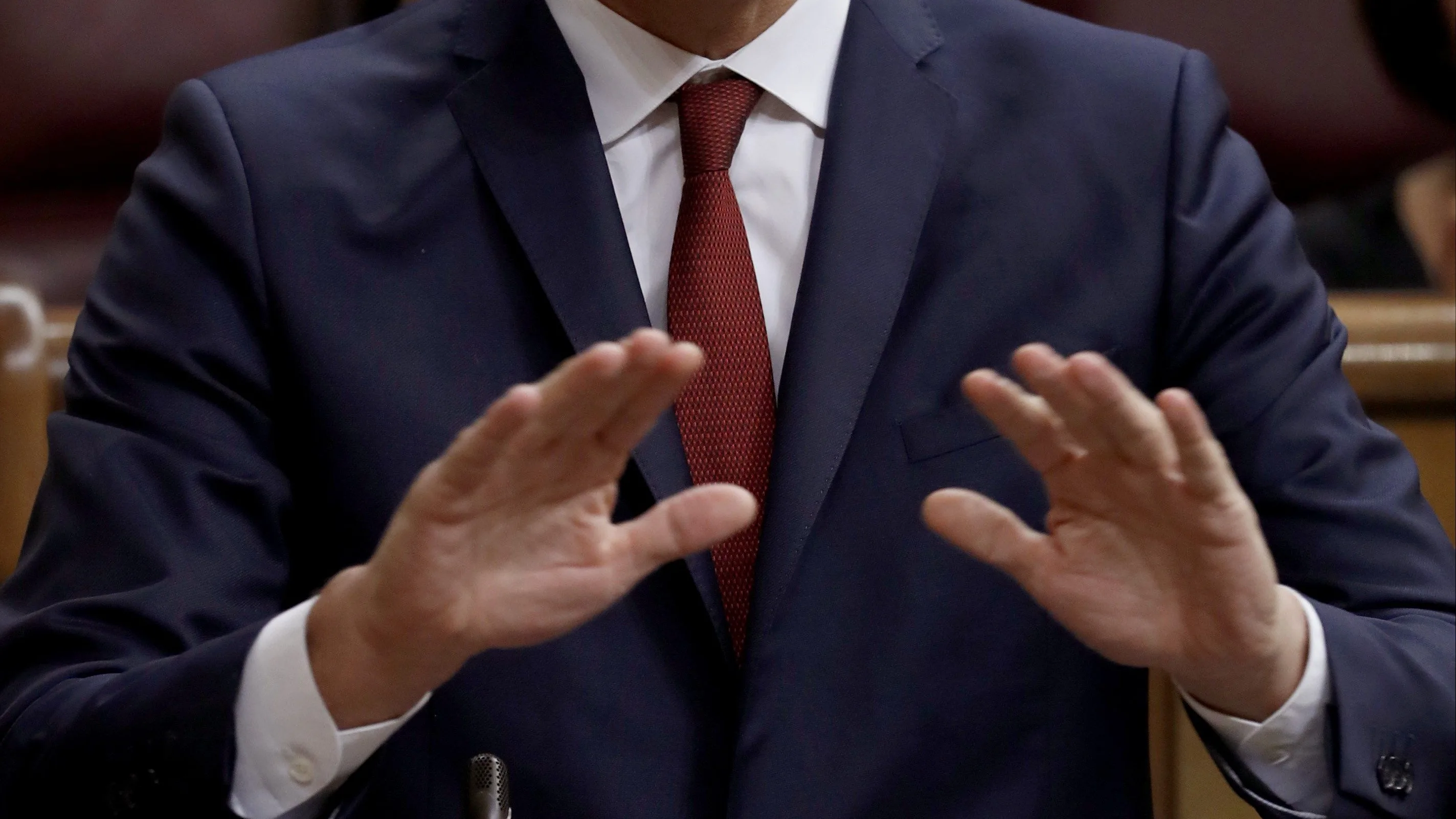 El presidente del Gobierno, Pedro Sánchez, durante la sesión de control