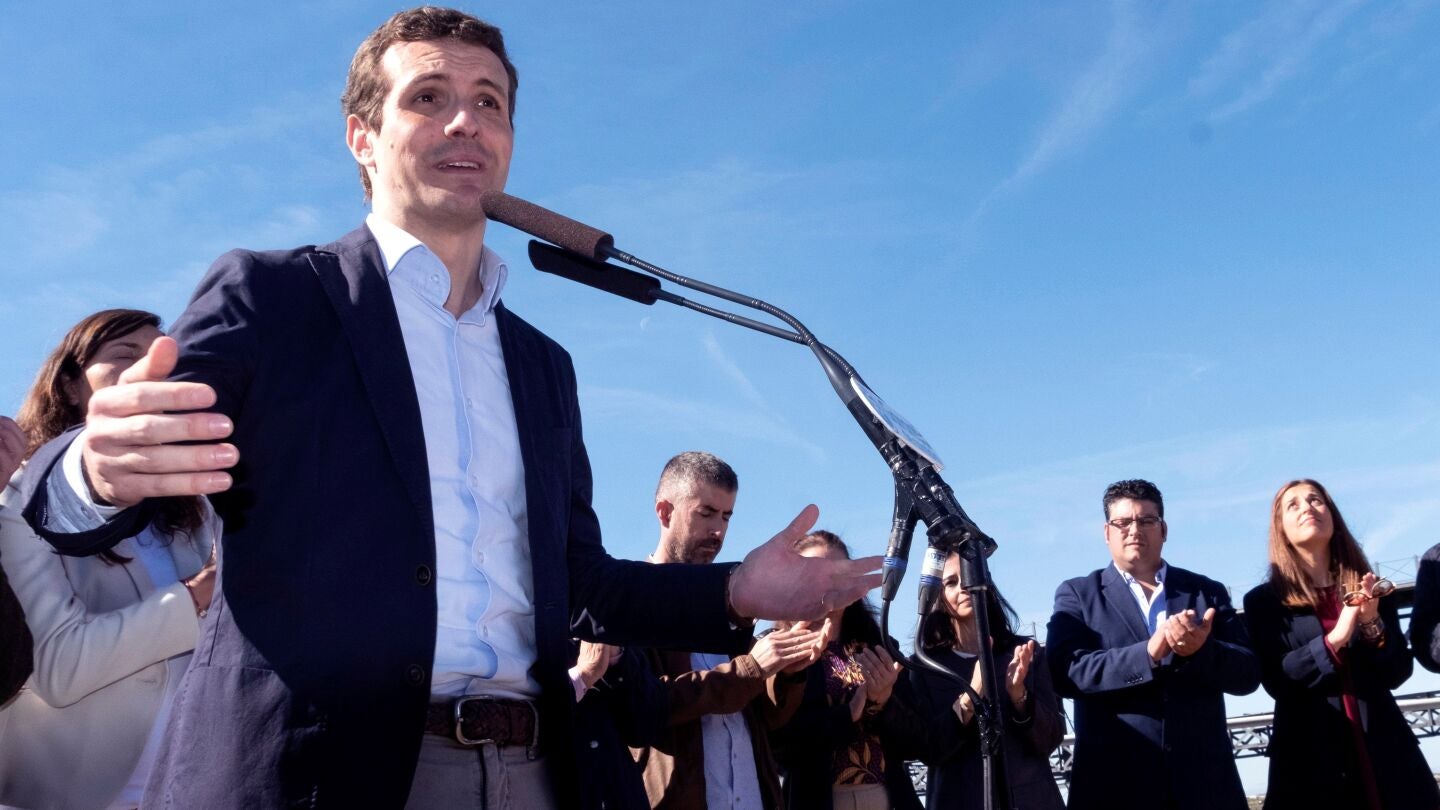 El presidente del PP, Pablo Casado