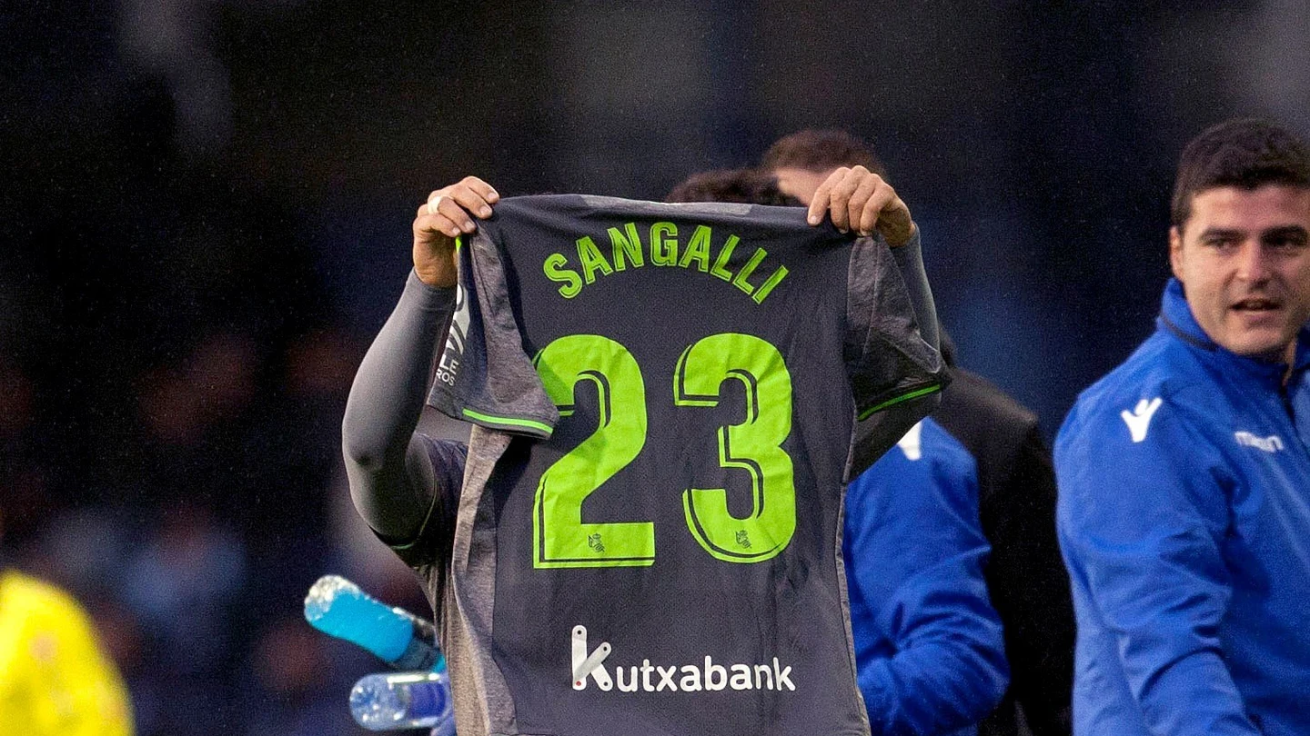 Juanmi dedica su gol a Luca Sangalli Juanmi dedica su gol a Luca Sangalli