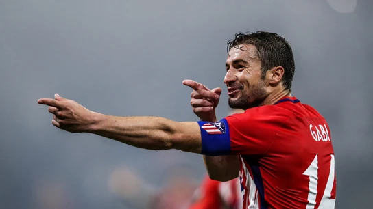 Gabi celebra un gol con el Atlético de Madrid Gabi celebra un gol con el Atlético de Madrid