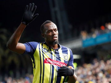 Usain Bolt, durante un partido con el Central Coast Mariners Usain Bolt, durante un partido con el Central Coast Mariners