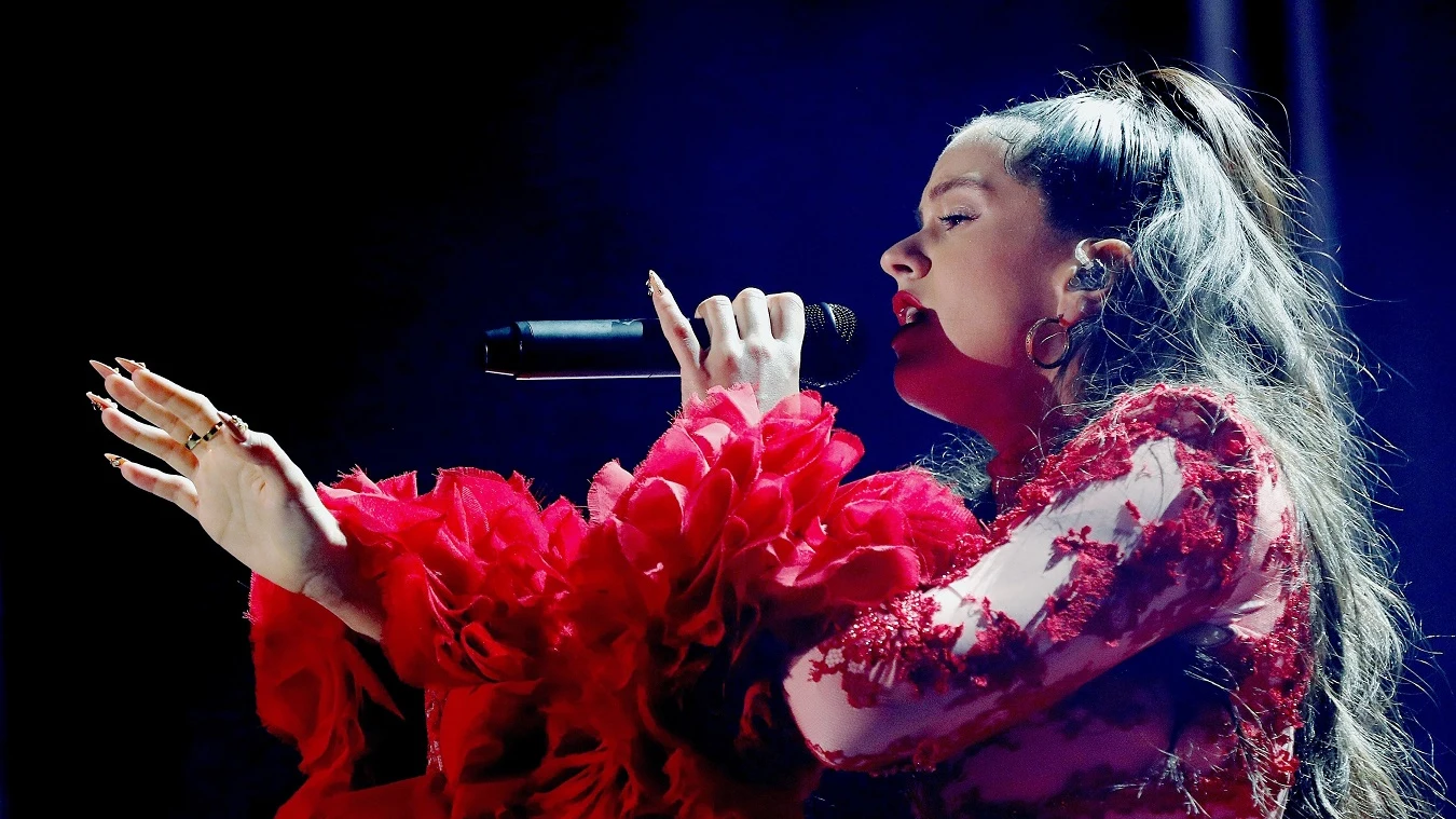 Imagen de Rosalía durante un concierto en Madrid