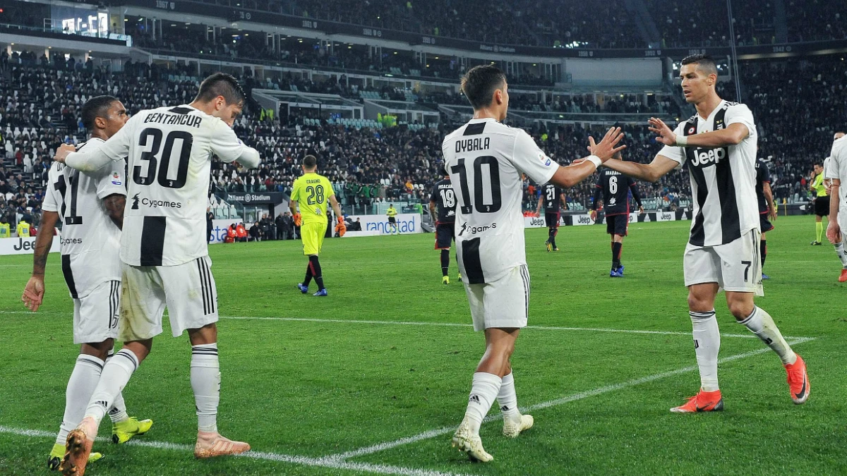 La Juventus celebra un gol