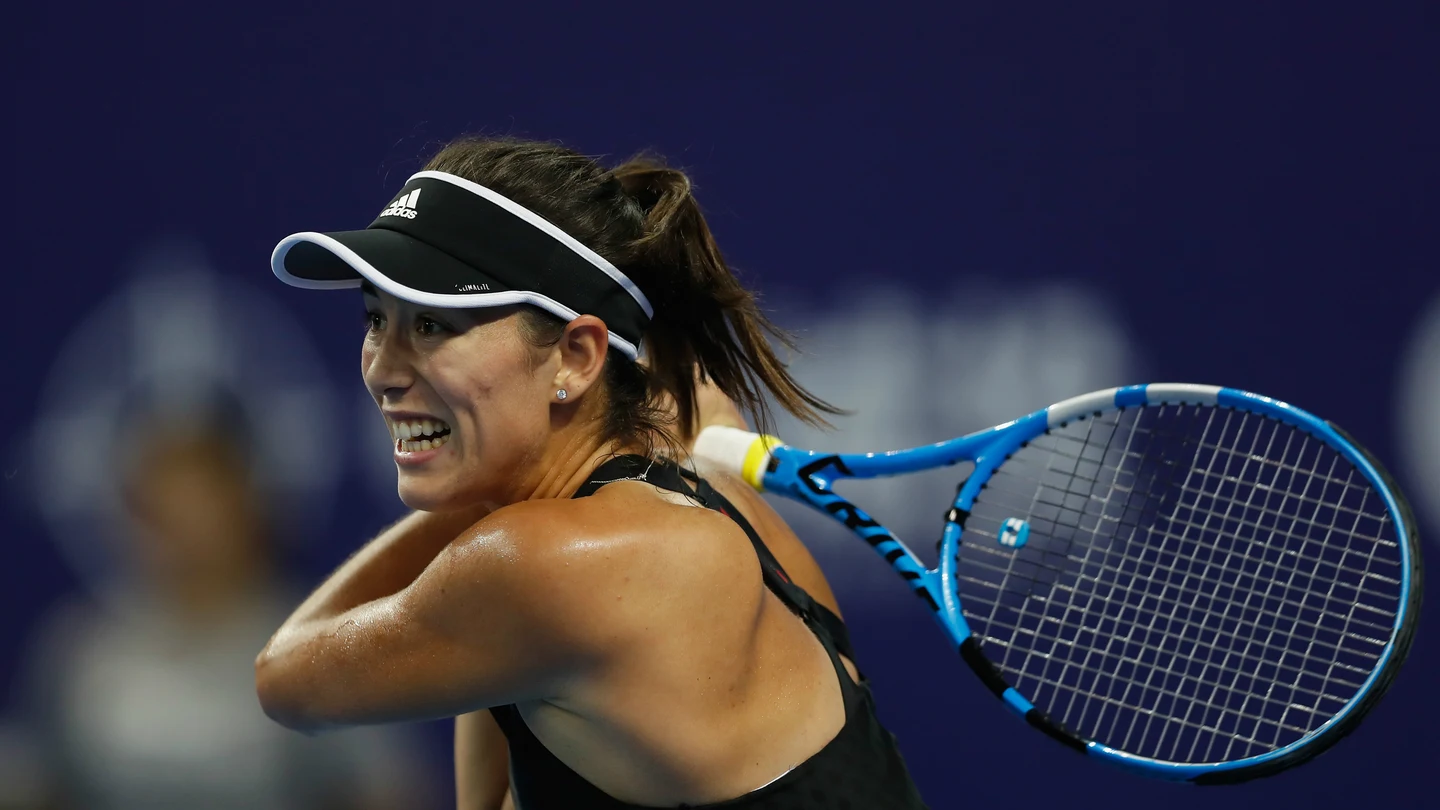 Garbiñe Muguruza, durante un partido Garbiñe Muguruza, durante un partido