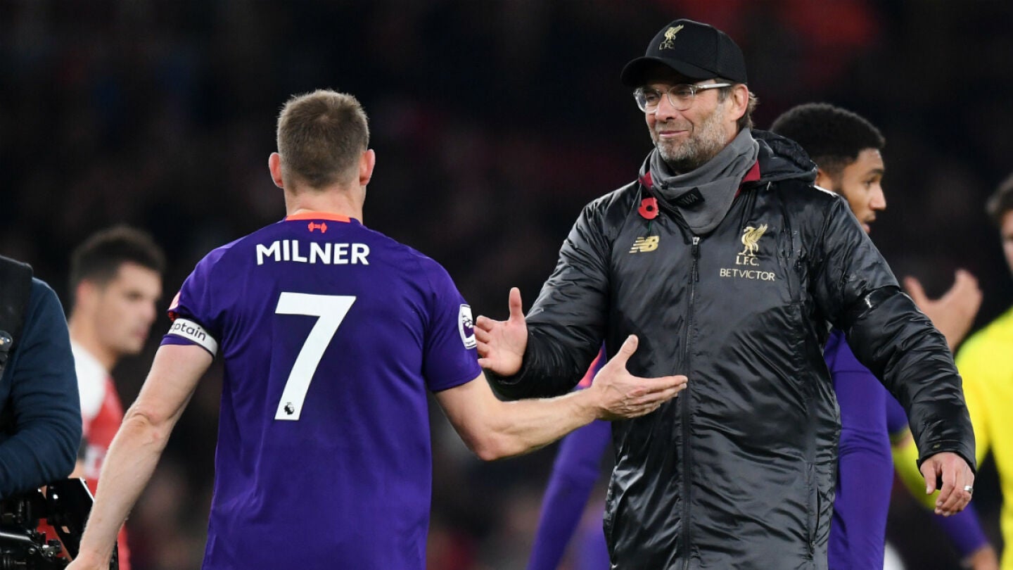Milner saluda a Klopp