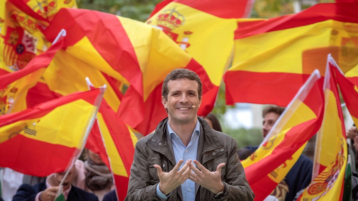 El presidente del PP, Pablo Casado