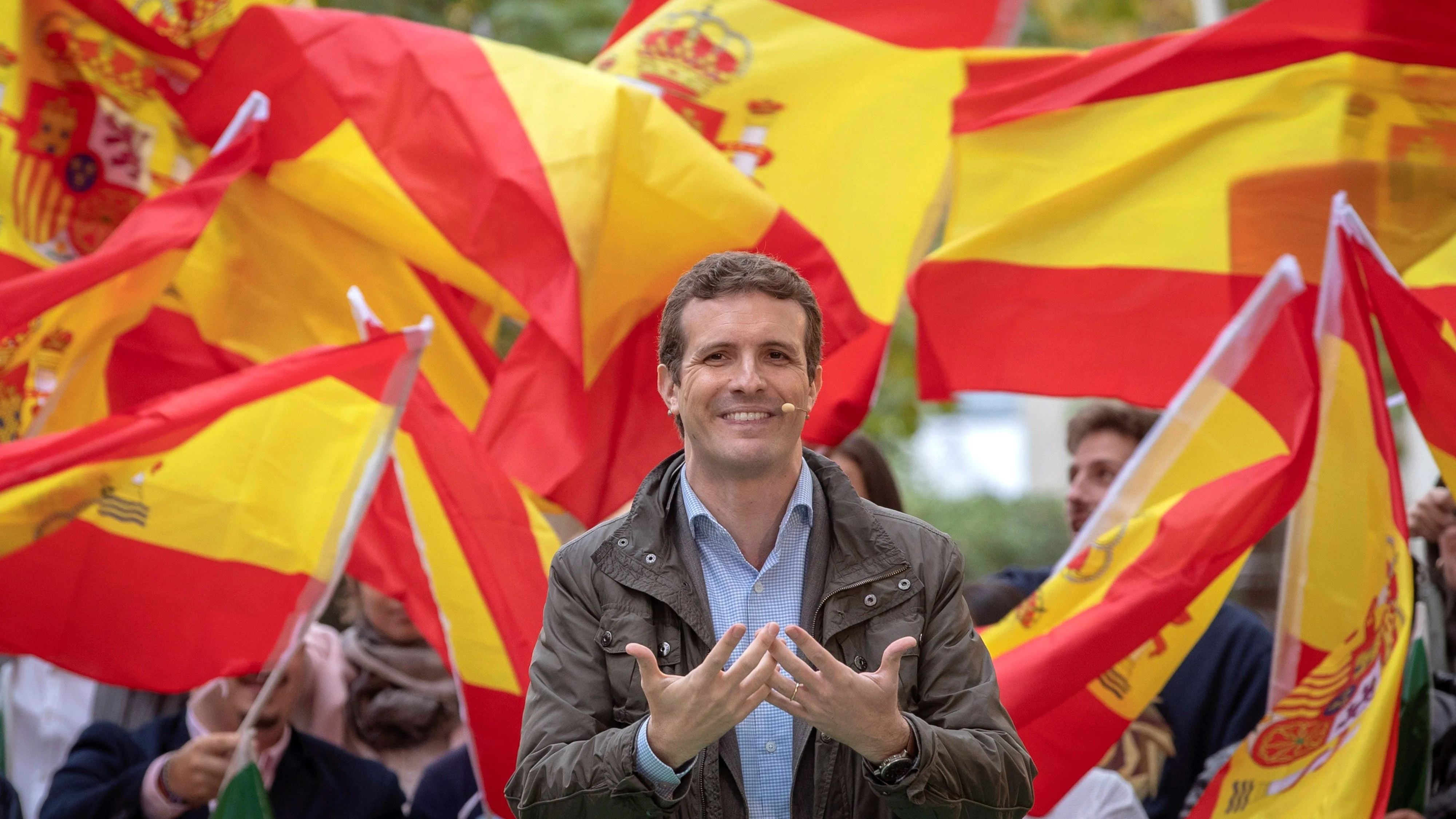 El presidente del PP, Pablo Casado