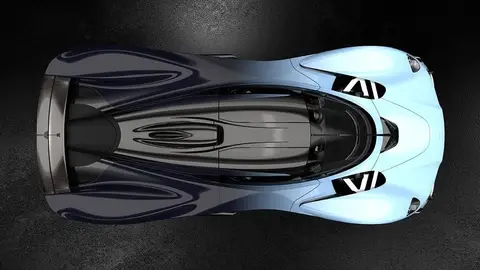 Aston Martin Valkyrie vista cenital Aston Martin Valkyrie vista cenital