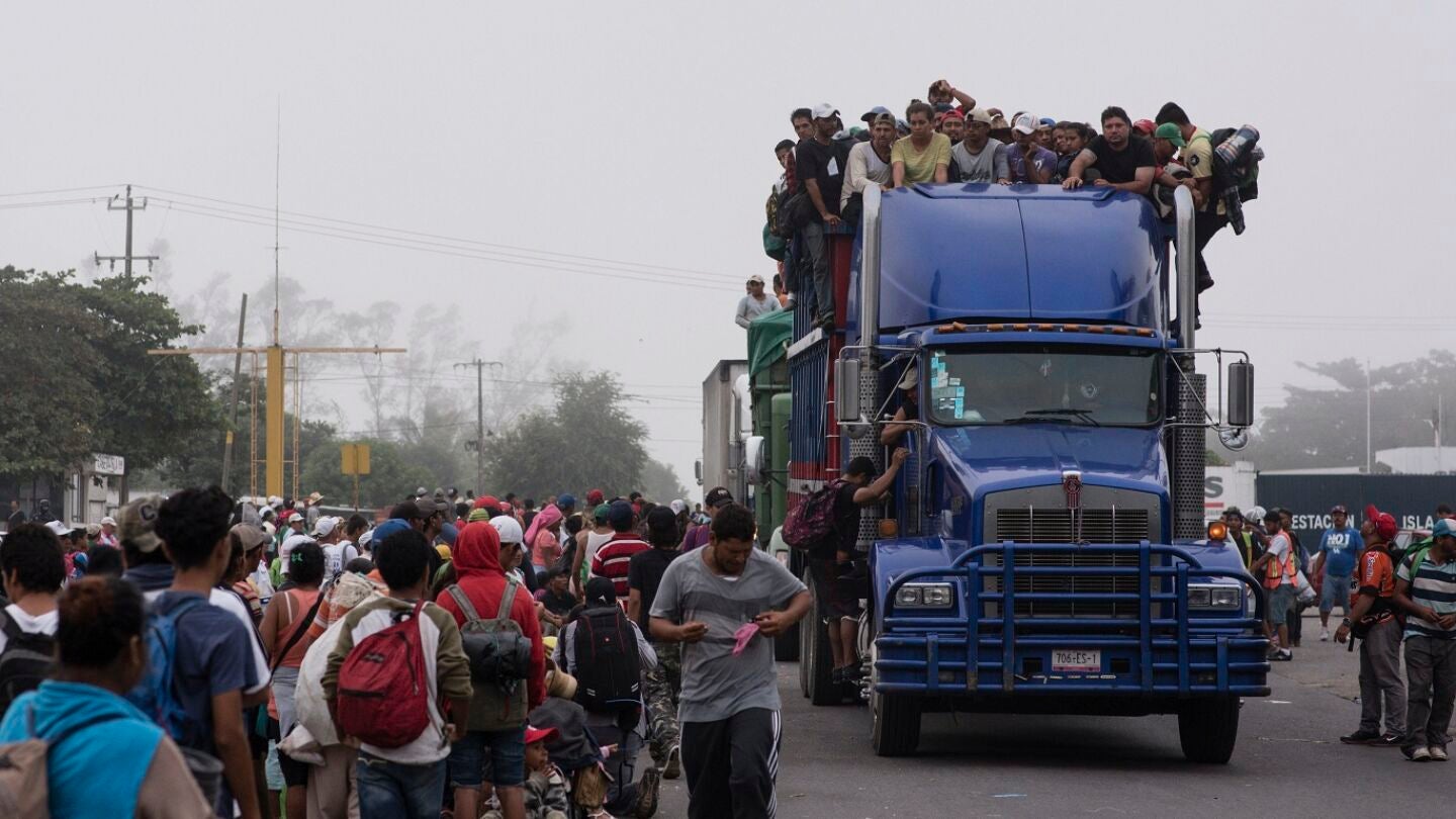 Caravana de migrantes en M&eacute;xico
