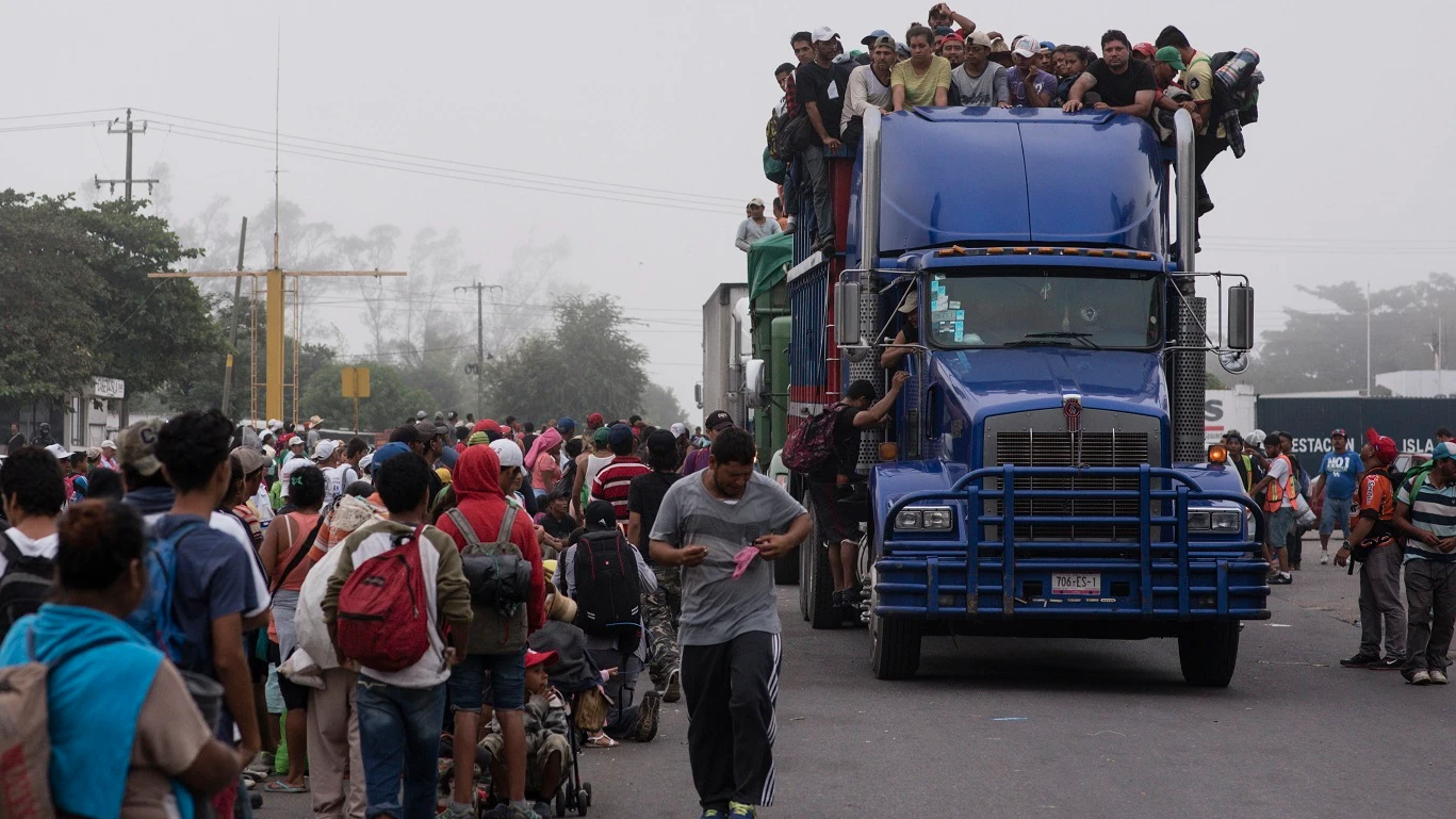 Caravana de migrantes en México