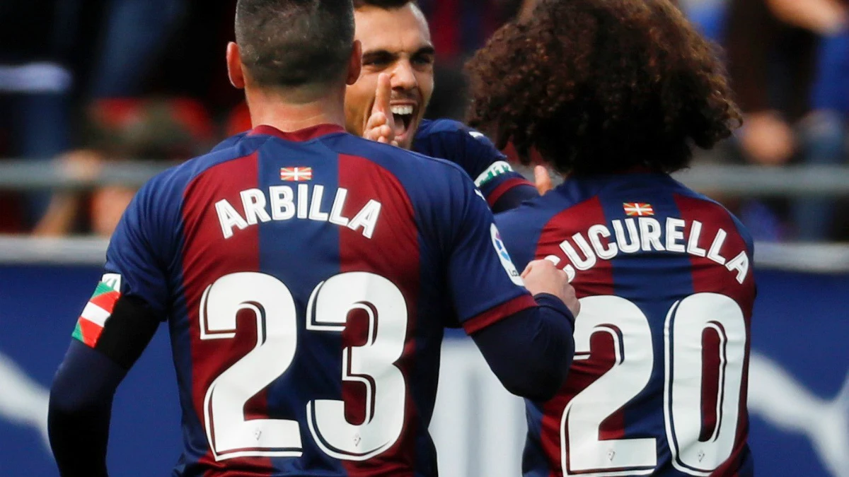 El Eibar celebra un gol