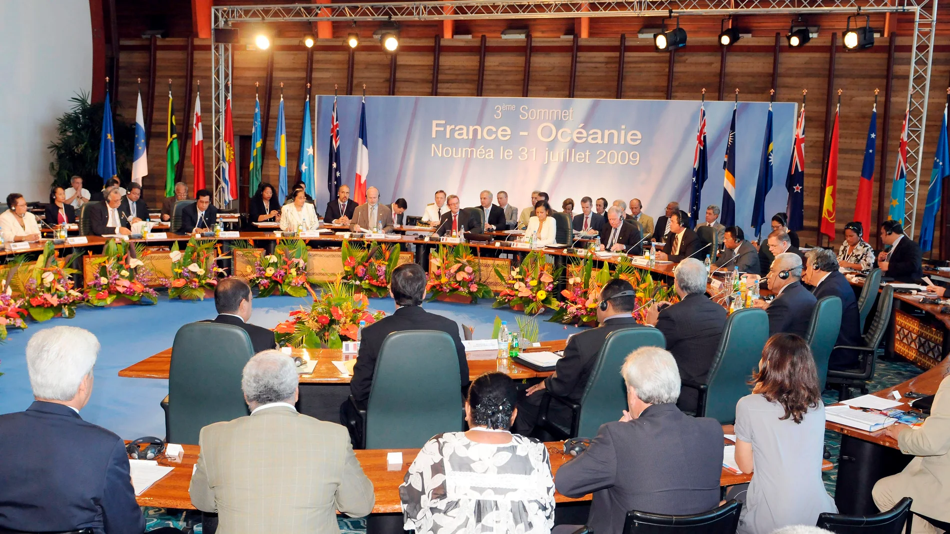 Vista general de una de las Cumbres Francia-Oceanía celebrada en Noumea, Nueva Caledonia