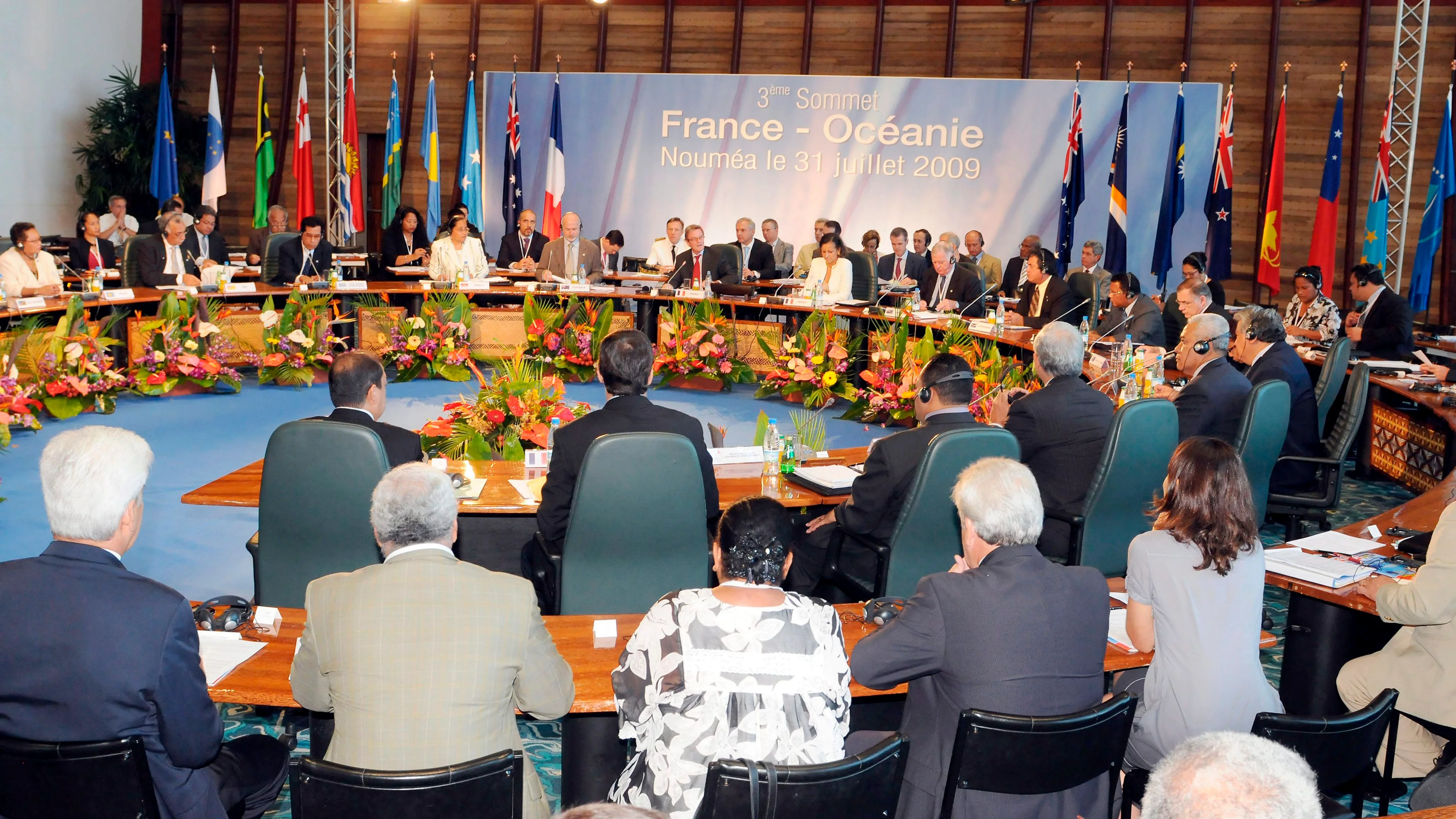 Vista general de una de las Cumbres Francia-Oceanía celebrada en Noumea, Nueva Caledonia