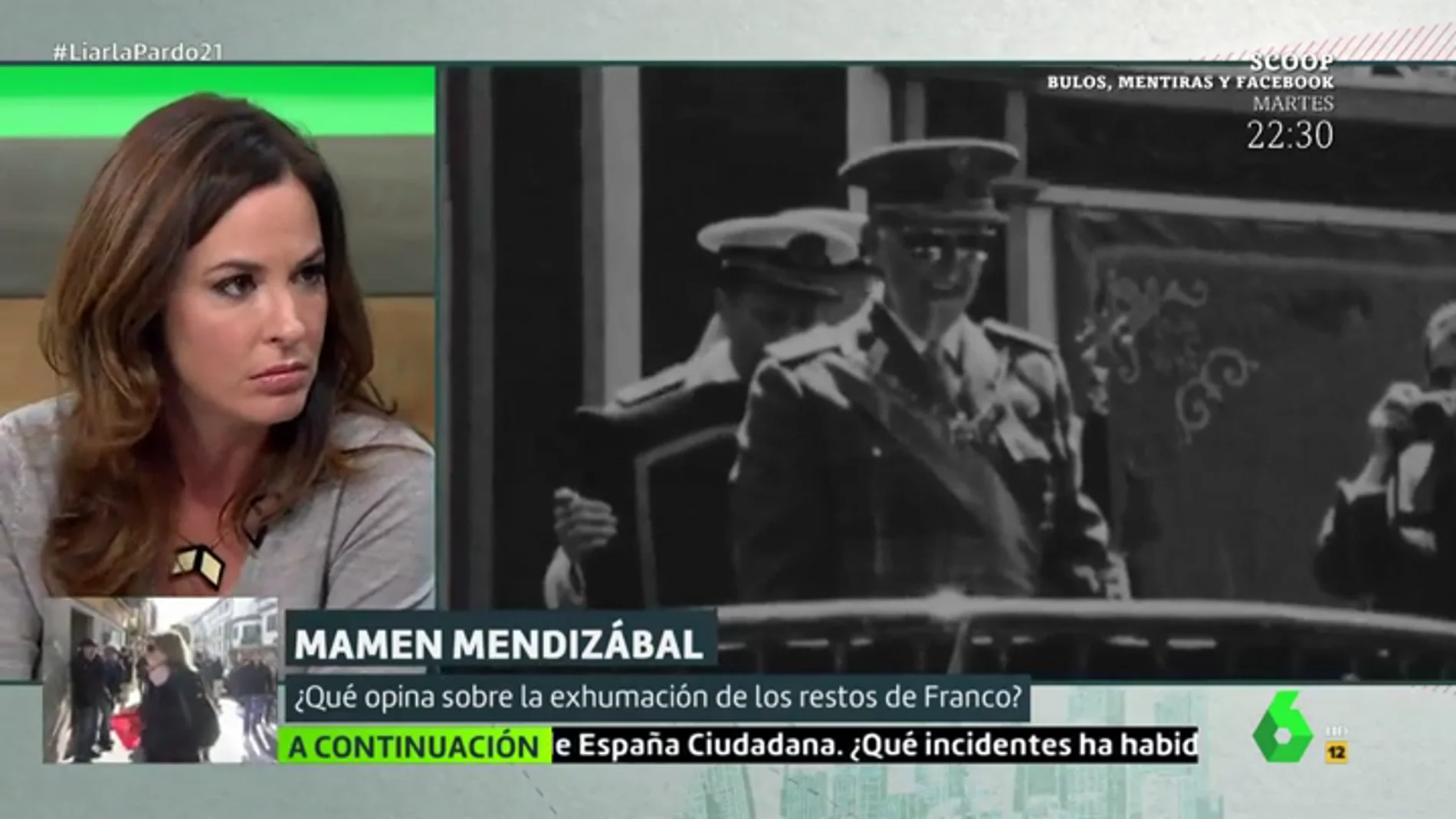 Mamen Mendizábal, crítica con la inhumación de Franco en La Almudena: "No pueden convertir Madrid en un lugar de exaltación del franquismo"