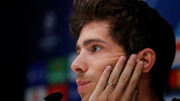 Sergi Roberto, durante su comparecencia ante los medios