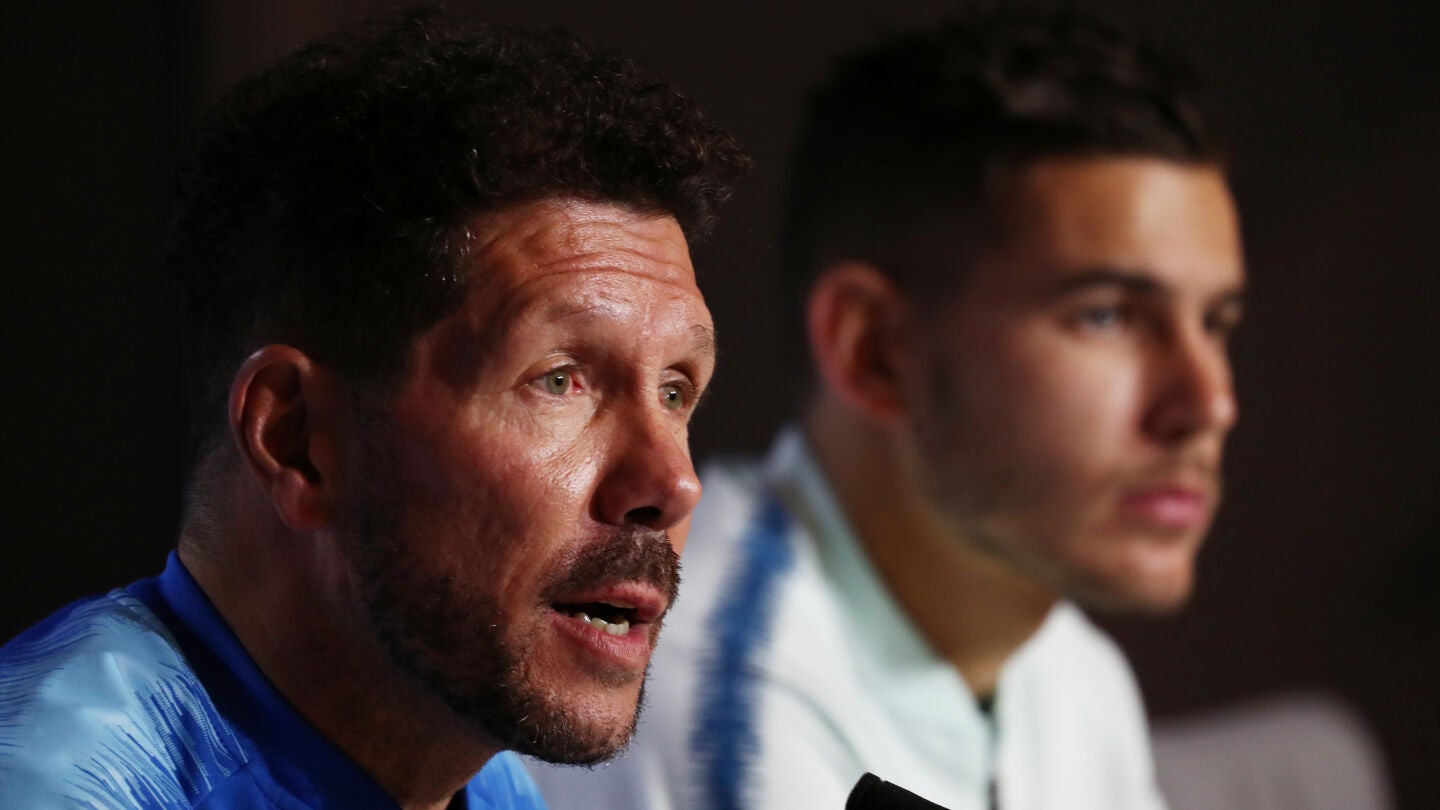 Simeone, en sala de prensa