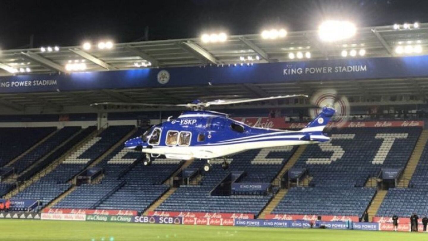 El helic&oacute;ptero del due&ntilde;o del Leicester despega del estadio del equipo ingl&eacute;s