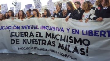 Huelga de estudiantes contra el machismo en las aulas