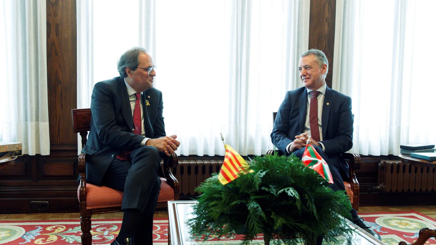 El presidente de la Generalitat de Cataluña, Quim Torra, con el lehendakari, Iñigo Urkullu El presidente de la Generalitat de Cataluña, Quim Torra, con el lehendakari, Iñigo Urkullu