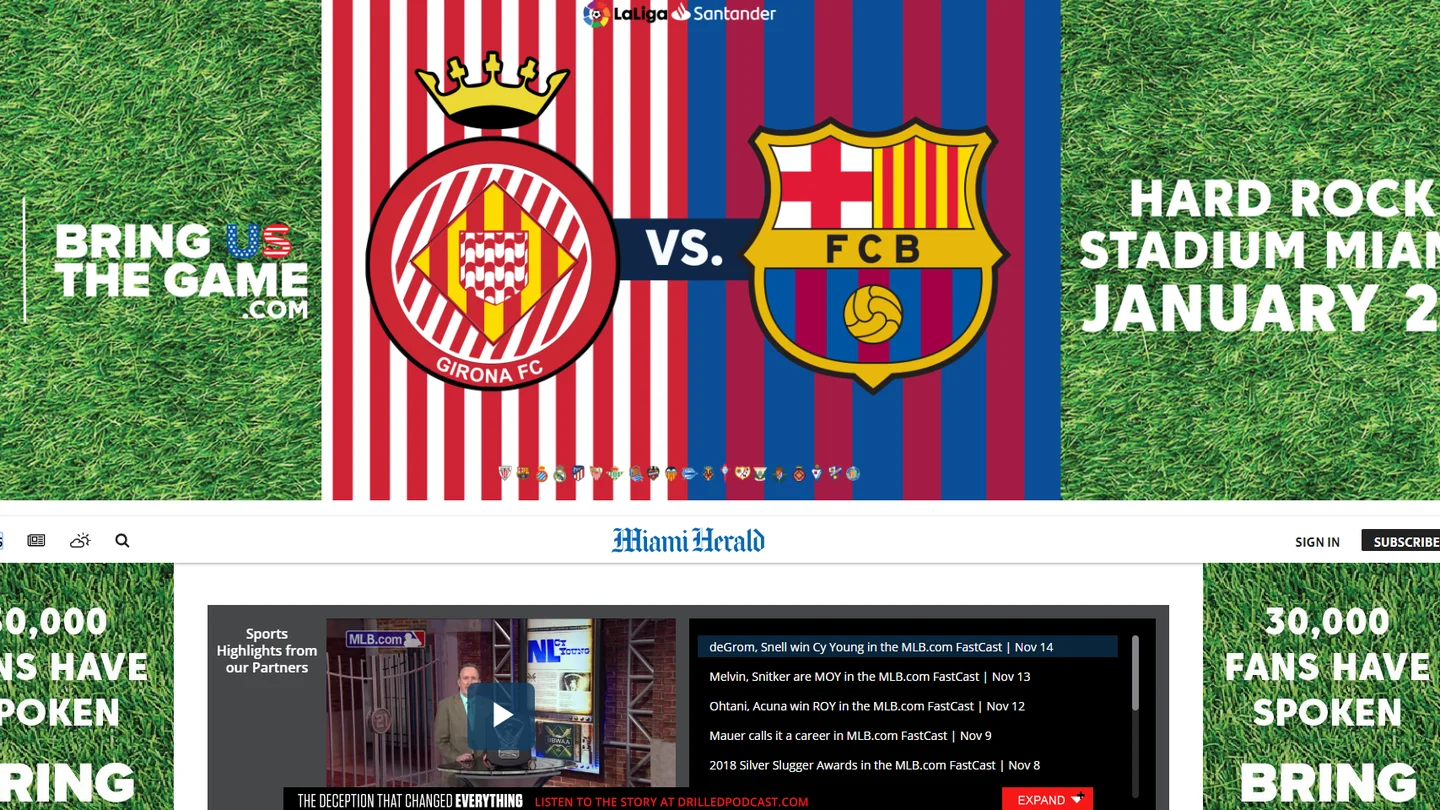 Girona vs FC Barcelona en el Miami Herald Girona vs FC Barcelona en el Miami Herald