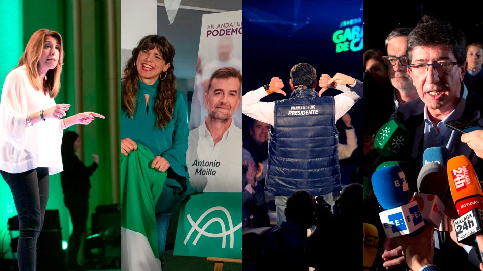 Actos de inicio de campaña electoral en Andalucía