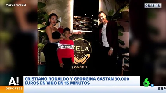 Cristiano Ronaldo y Georgina Rodríguez se gastan 30.000 euros en vino Cristiano Ronaldo y Georgina Rodríguez se gastan 30.000 euros en vino