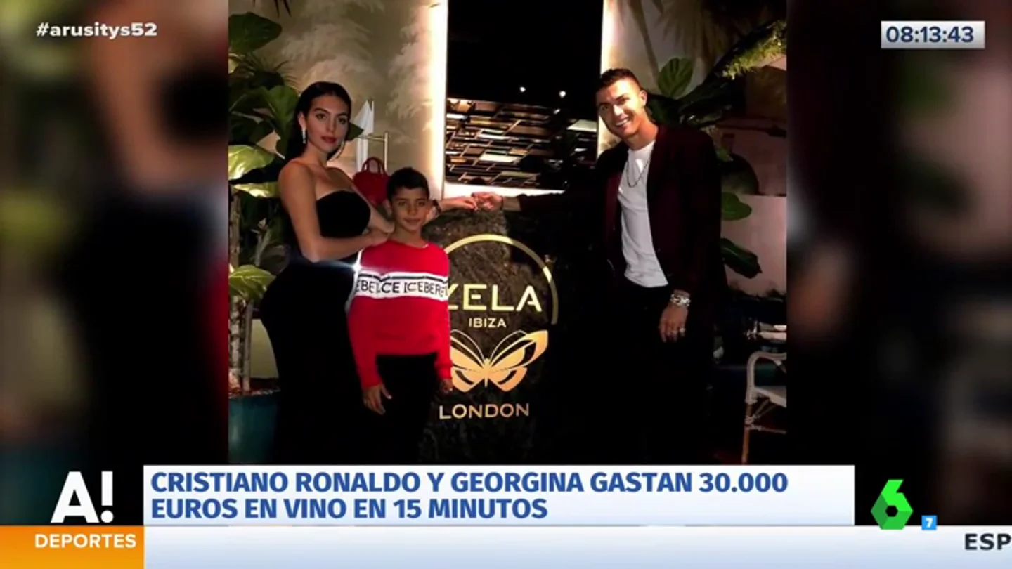 Cristiano Ronaldo y Georgina Rodríguez se gastan 30.000 euros en vino Cristiano Ronaldo y Georgina Rodríguez se gastan 30.000 euros en vino