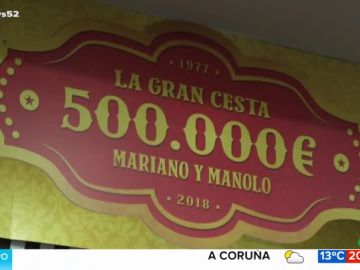 La suculenta cesta de Navidad valorada en 500.000 euros de un bar de Teruel La suculenta cesta de Navidad valorada en 500.000 euros de un bar de Teruel
