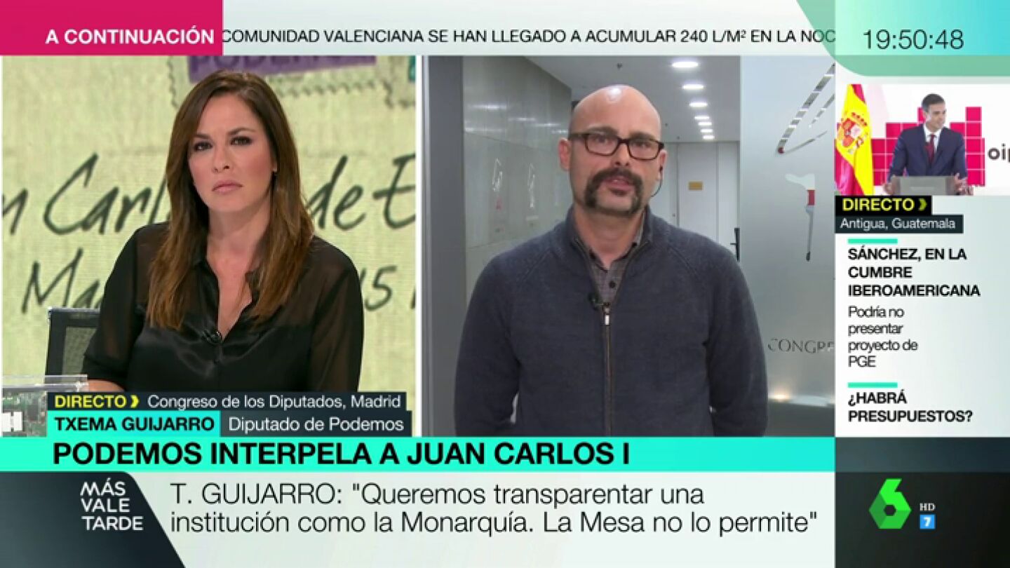 Txema Guijjaro: "Hay un halo de silencio que impide que los espa&ntilde;oles conozcamos la verdad sobre los negocios del rey em&eacute;rito"