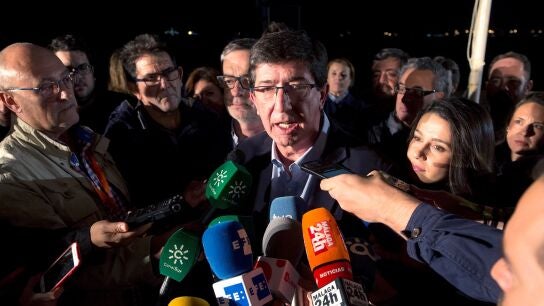 El candidato de Ciudadanos a la Presidencia de la Junta, Juan Mar&iacute;n