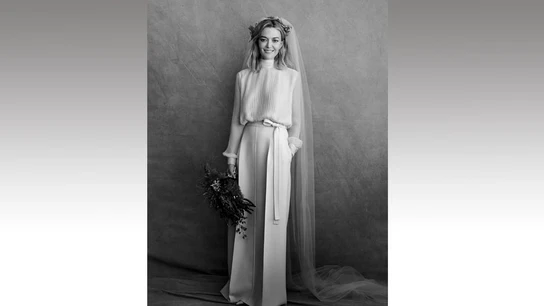 La novia vestía un diseño exclusivo de Pier Paolo Piccioli para la firma Valentino La novia vestía un diseño exclusivo de Pier Paolo Piccioli para la firma Valentino
