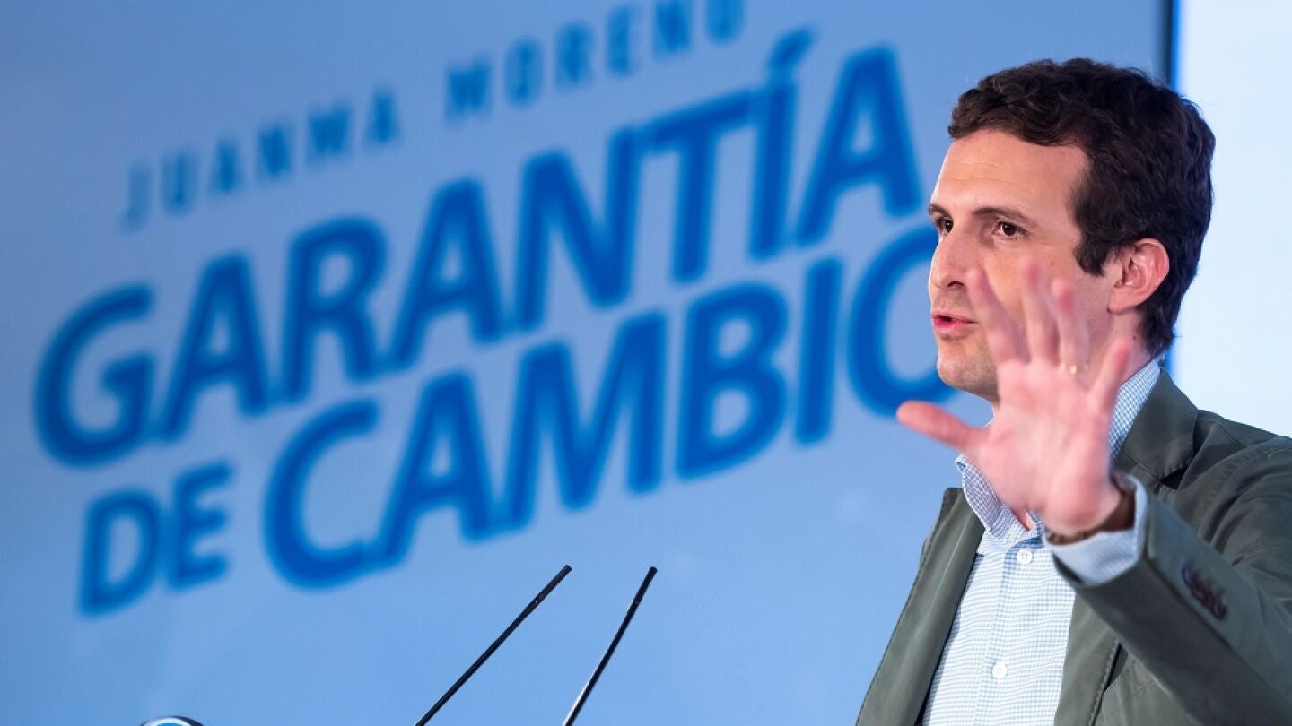 El presidente del PP, Pablo Casado