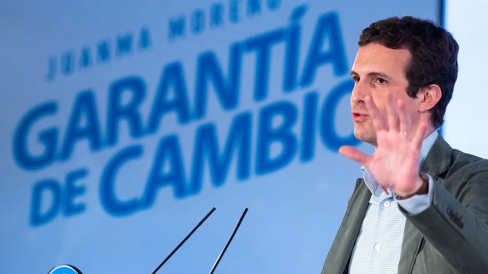 El presidente del PP, Pablo Casado