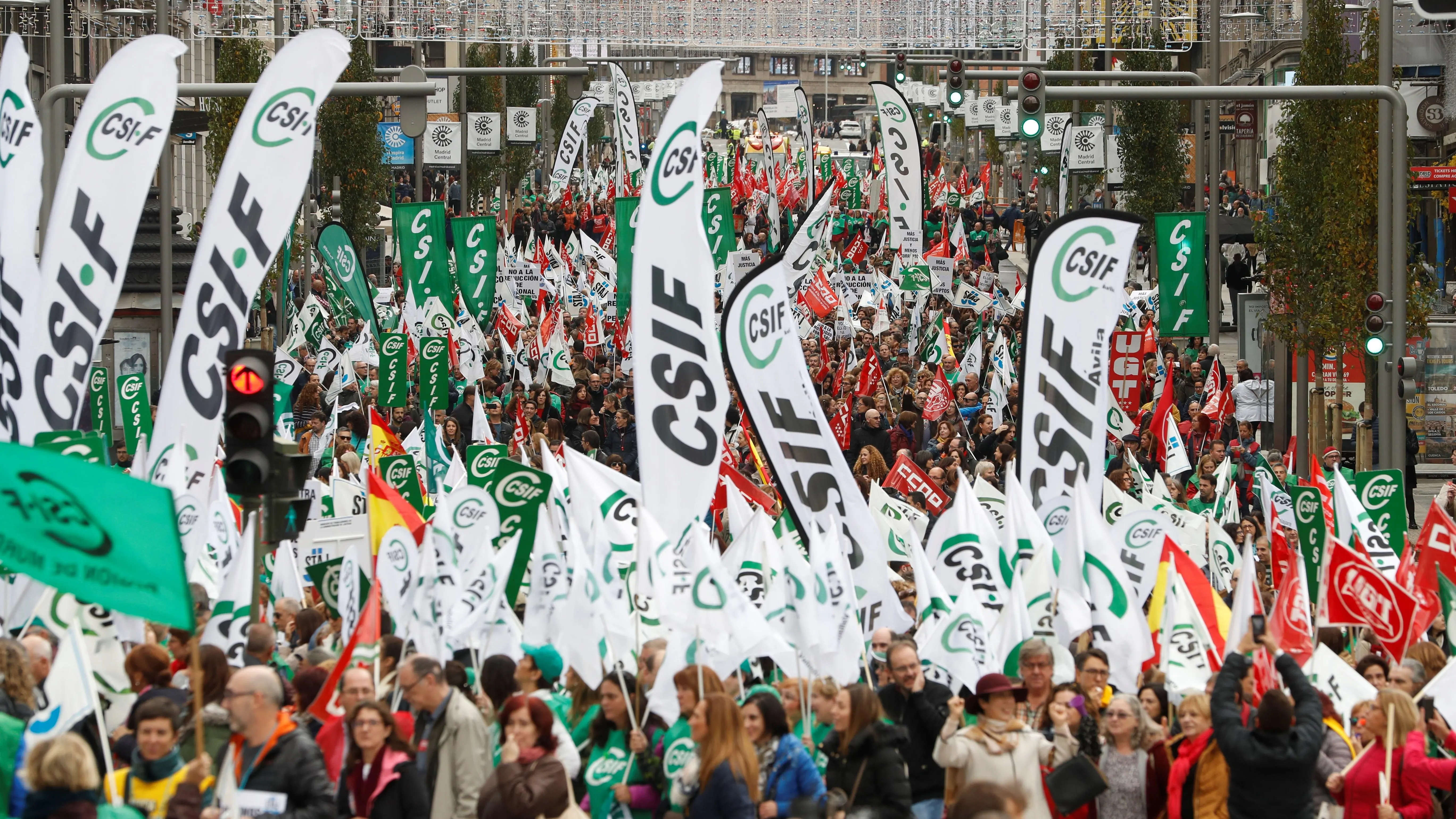 Imagen de archivo de una manifestación de funcionarios en Madrid