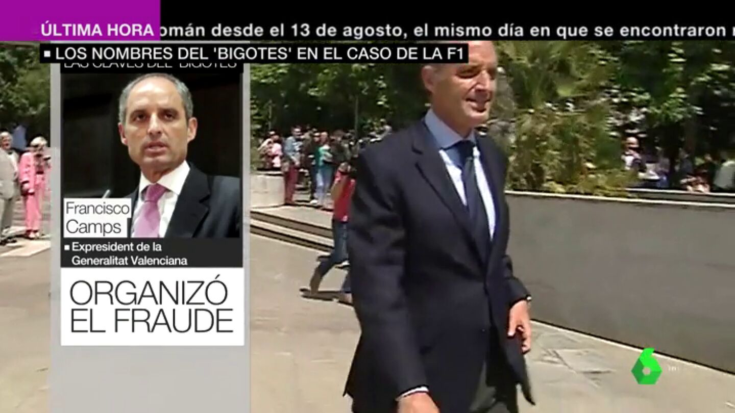 De quererle "un huevo" a acusarle: 'El Bigotes' se&ntilde;ala a Camps en el caso de la F&oacute;rmula 1 y apunta a Gonz&aacute;lez Pons