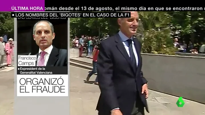 De quererle "un huevo" a acusarle: 'El Bigotes' señala a Camps en el caso de la Fórmula 1 y apunta a González Pons