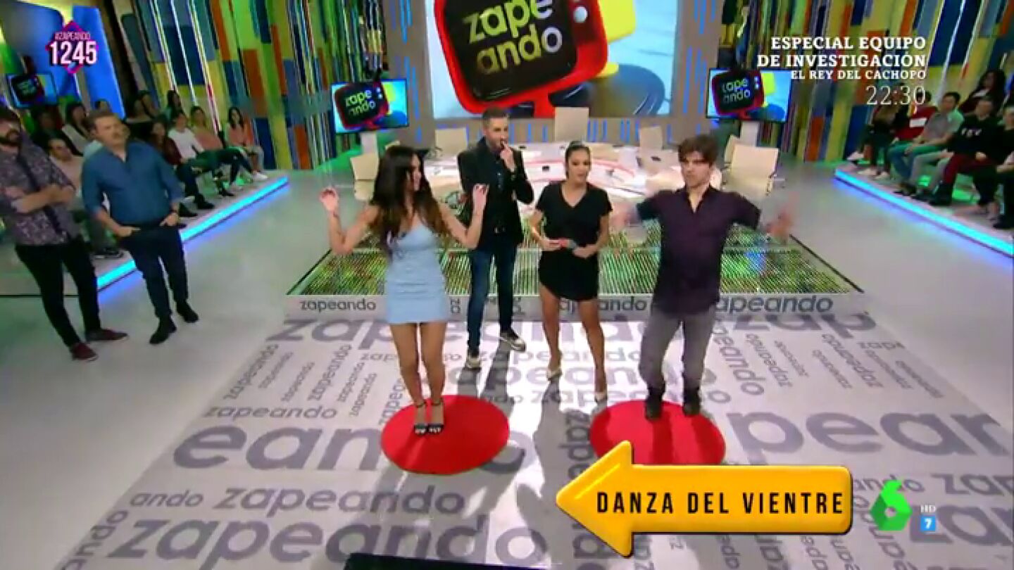 Cristina Pedroche y Jordi Coll en el 'Juego de la SemAnna'