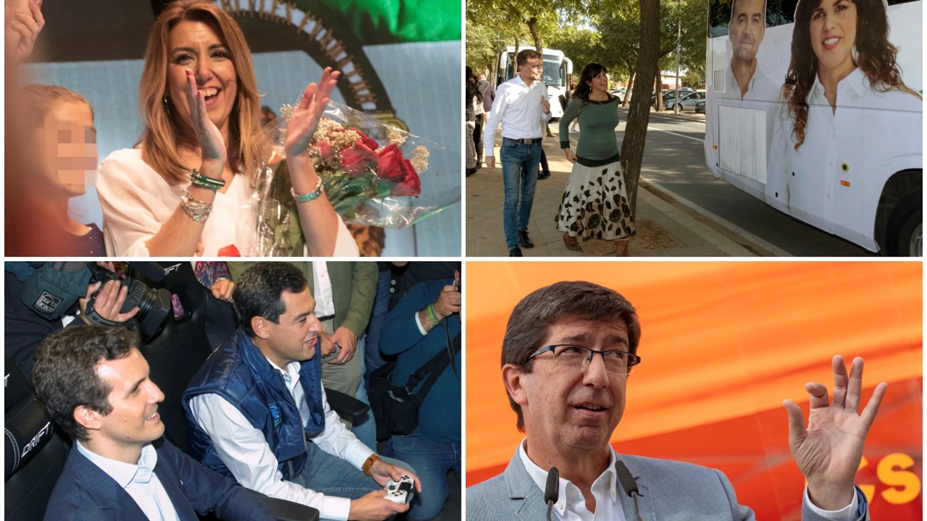 Primer día de campaña en Andalucía antes del 2D
