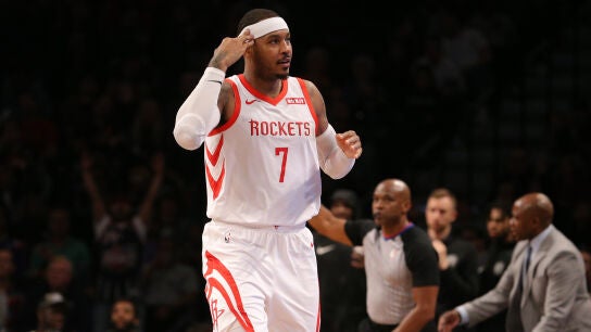 Carmelo Anthony, durante un partido con los Rockets