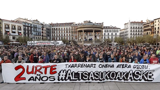 Manifestación en Alsasua para pedir la libertad de los condenados Manifestación en Alsasua para pedir la libertad de los condenados