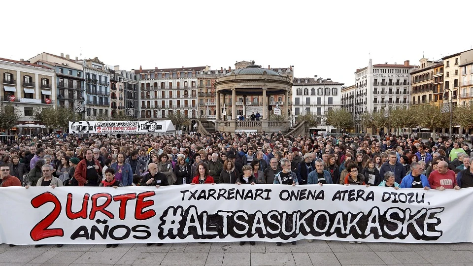 Manifestación en Alsasua para pedir la libertad de los condenados