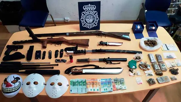 Arsenal incautado al agresor de un joven en el Orgullo