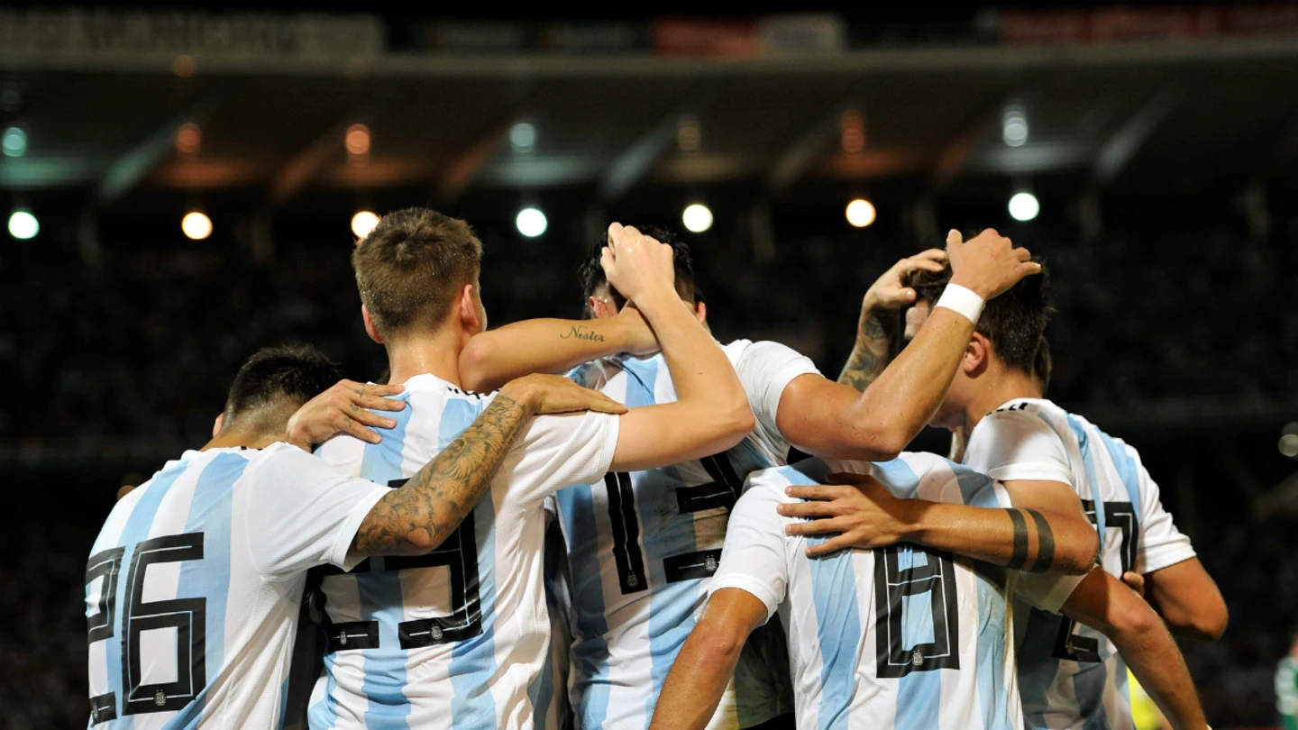 Argentina celebra un gol Argentina celebra un gol