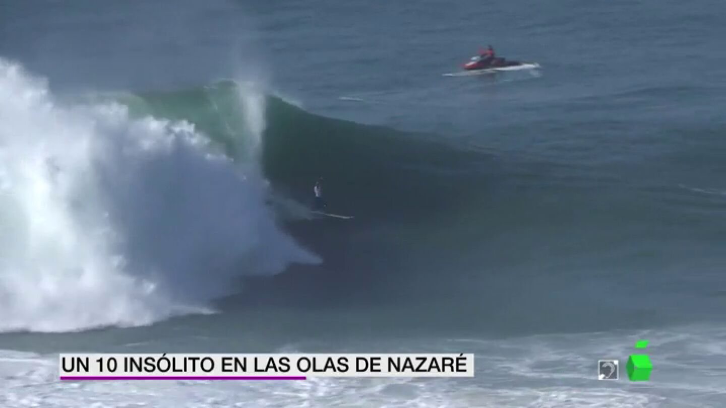 Natxo Gonz&aacute;lez asombra al mundo del surf con un '10' en el Nazar&eacute; Challenge