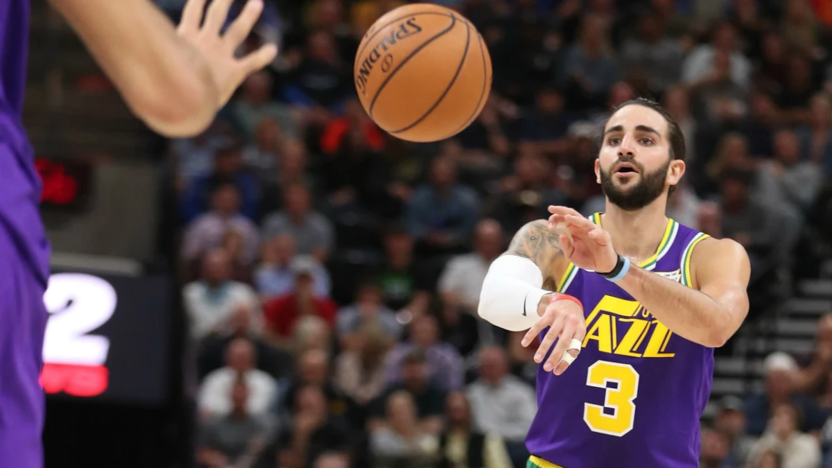 Ricky Rubio, en una acción con los Jazz